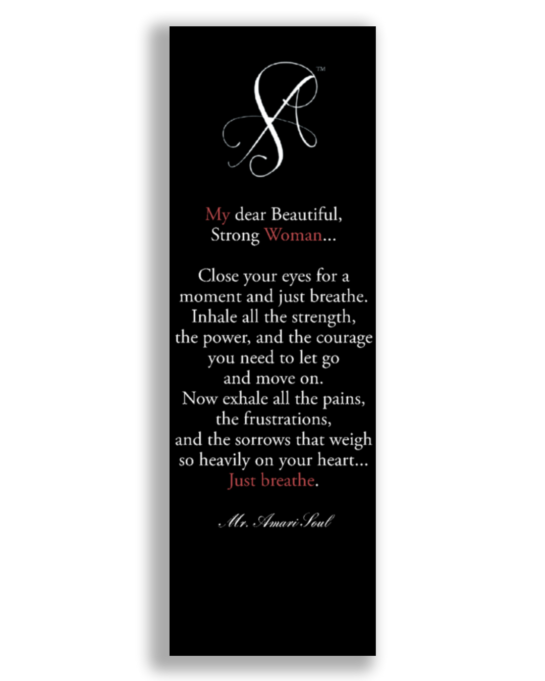 Mr. Amari Soul Bookmark — Breathe