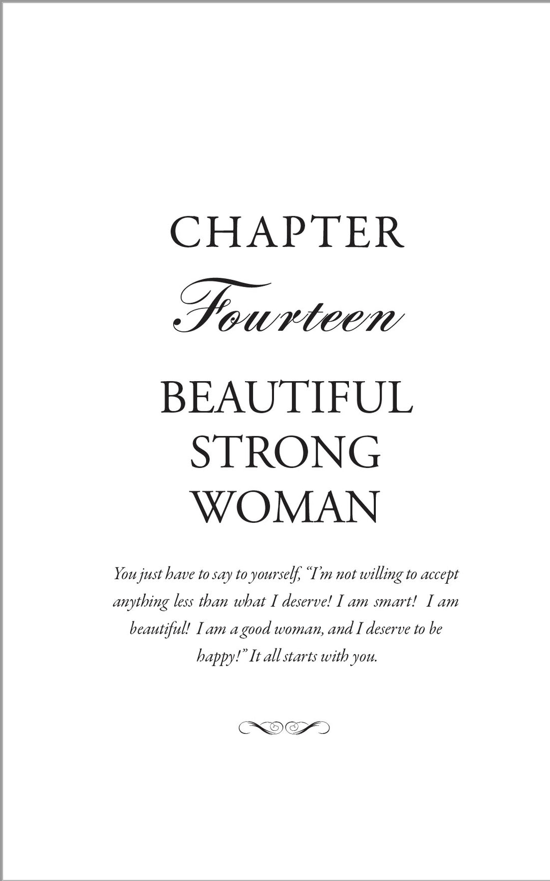 Inspirational page featuring 'Beautiful Strong Woman' and affirmations from 'Reflections Of A Man' by Mr. Amari Soul, promoting self-worth and empowerment.